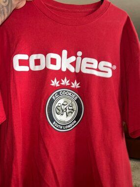 Cookies SF F.C. Cookies South London Tee Red / White & Silver Print Size XL Use…